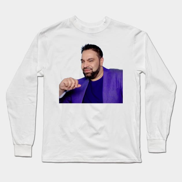 The King of Manele: Florin Salam Long Sleeve T-Shirt by Maffw